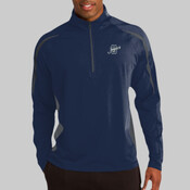 ST851.ojhs - Sport Wick ® Stretch 1/2 Zip Colorblock Pullover