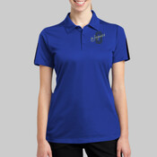 LST695.ojhs - Ladies Active Textured Colorblock Polo